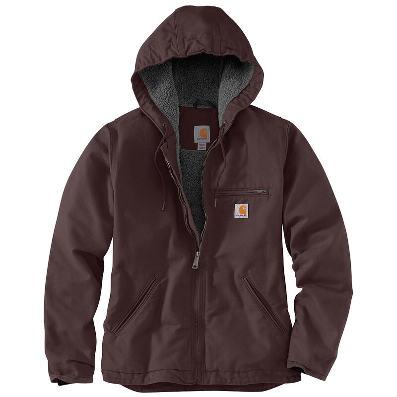 Carhartt Women's Loose Fit Washed Duck Sherpa Lined Jacket image number 0