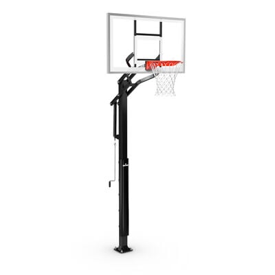 Spalding 54" Glass Screw Jack In-Ground Basketball Hoop