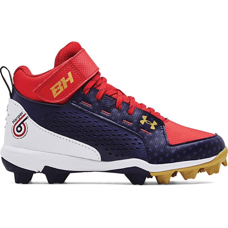 Under Armour Youth Harper 6 Mid RM Baseball Cleats image number 0
