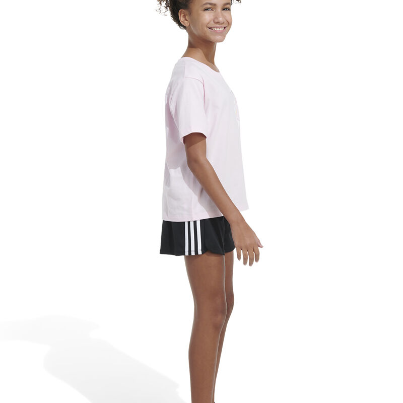 adidas Girls' Shorts Sleeve Pocket Tee image number 5