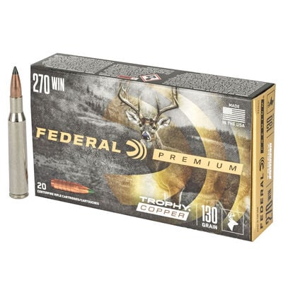 Federal .270 Win Trophy Copper 130GR Ammunition