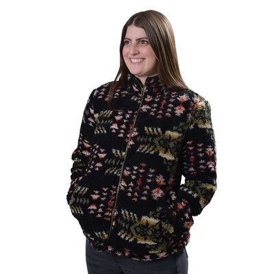 Avalanche Women's Full Zip Print Sherpa Jacket