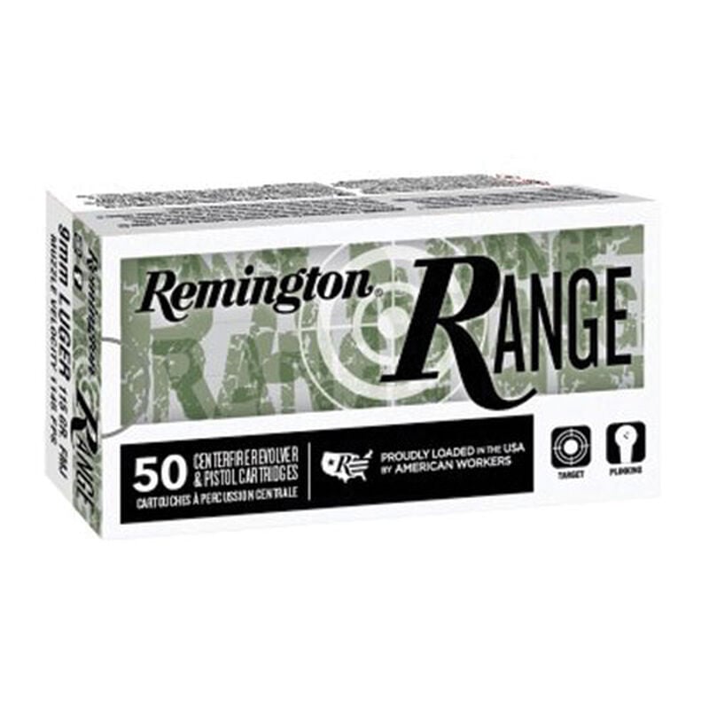 Remington 9mm Range 115gr Rounds - 50 Count image number 0