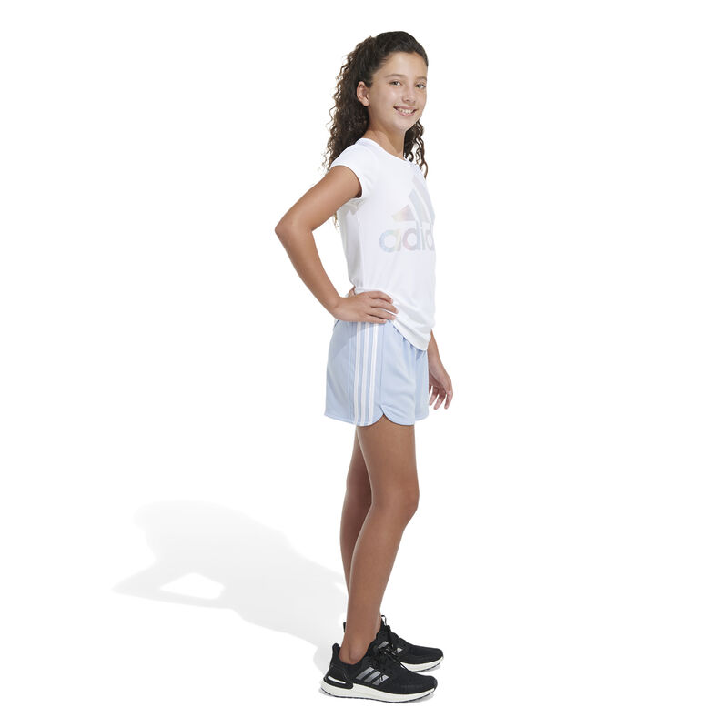 adidas Girls' AEROREADY® 3-Stripe Pacer Mesh Shorts image number 3