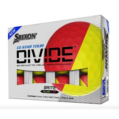 Srixon Q-Star Tour Divide Golf Balls Red/Yellow
