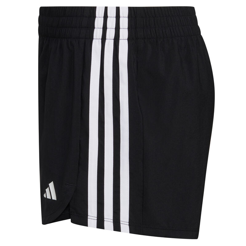 adidas Girls' AEROREADY® Elastic Waistband 3-Stripes Pacer Shorts image number 6