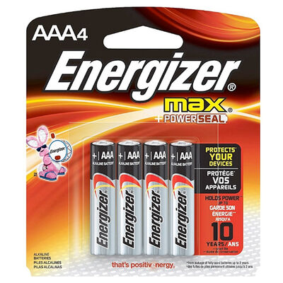 Energizer Max AAA Batteries 4-Pack
