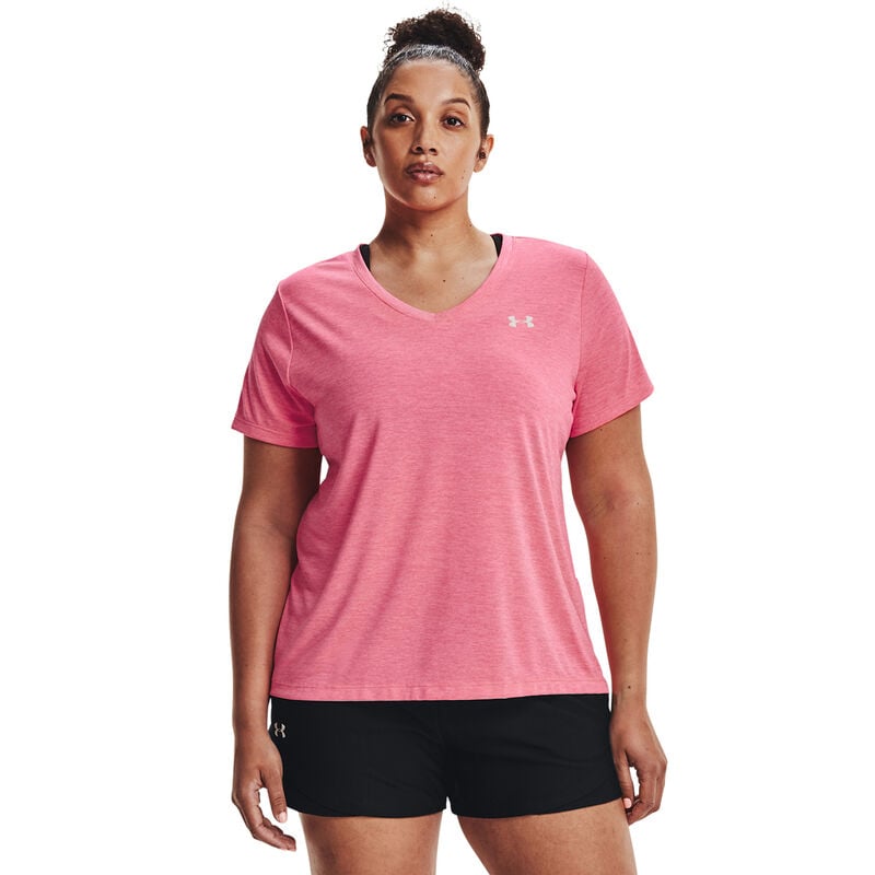 Under Armour Women's Plus Size Tech Twist Short Sleeve V-Neck Tee image number 1