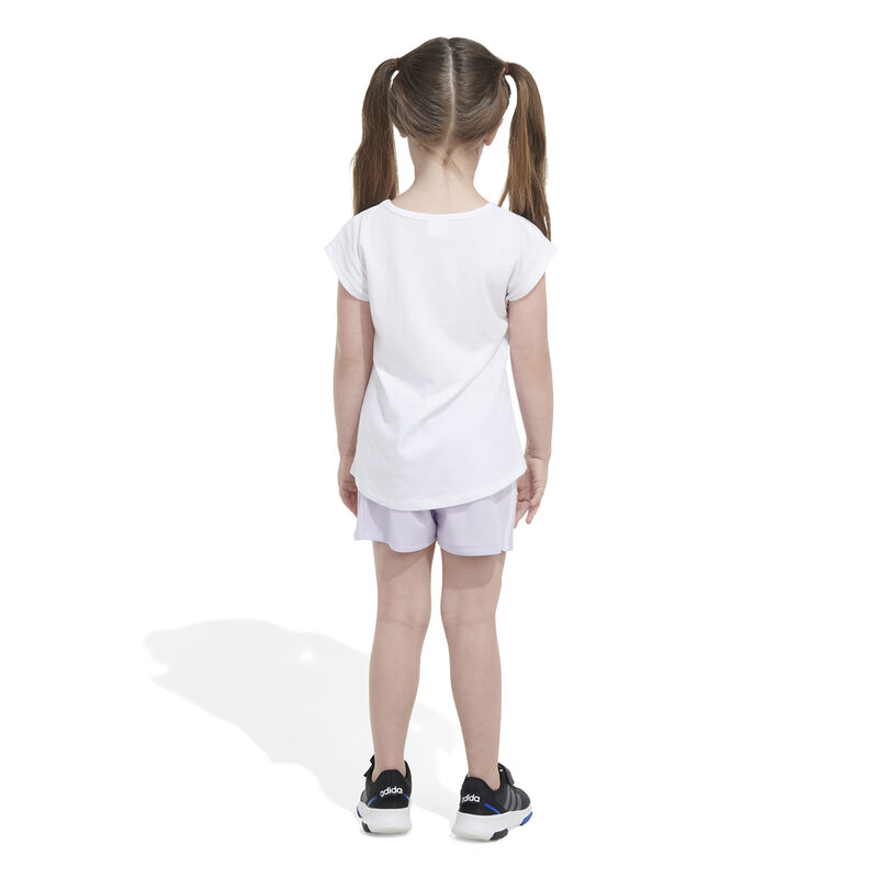 adidas Girls' 2-Piece Graphic Tee & Mesh Shorts Set image number 6