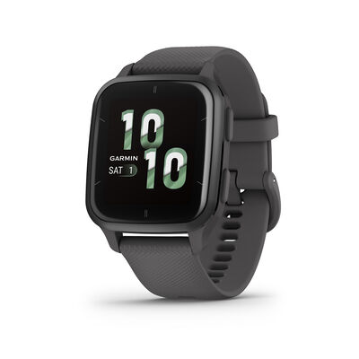 Garmin Venu® Sq 2, Slate Aluminum Bezel with Shadow Gray Case and Silicone Band