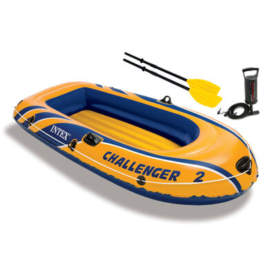 Intex Challenger 2 Inflatable Boat Set With Pump And Oars