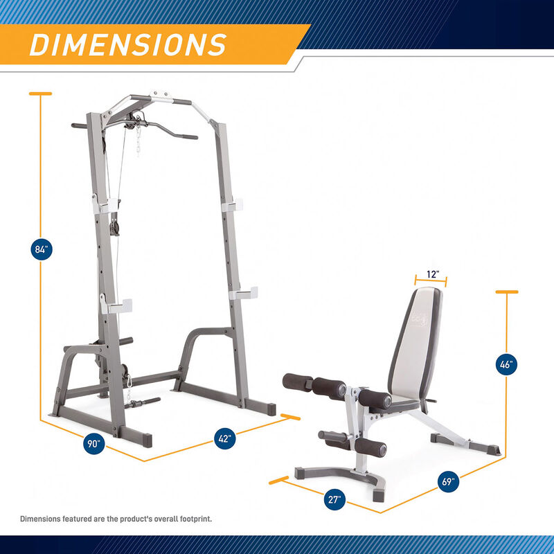 Marcy Deluxe Smith Cage System with Weight Bench image number 3