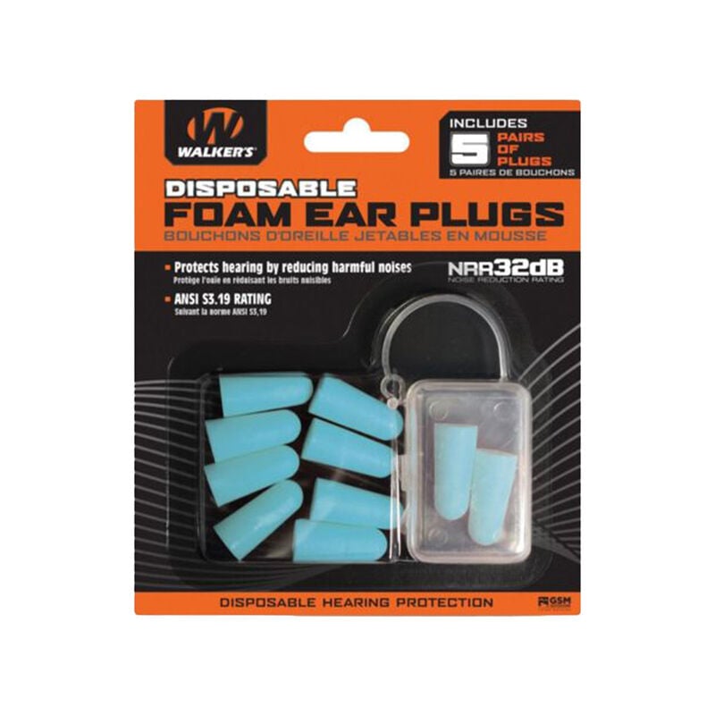 Walker's 5 Pairs of Ear Plugs image number 0