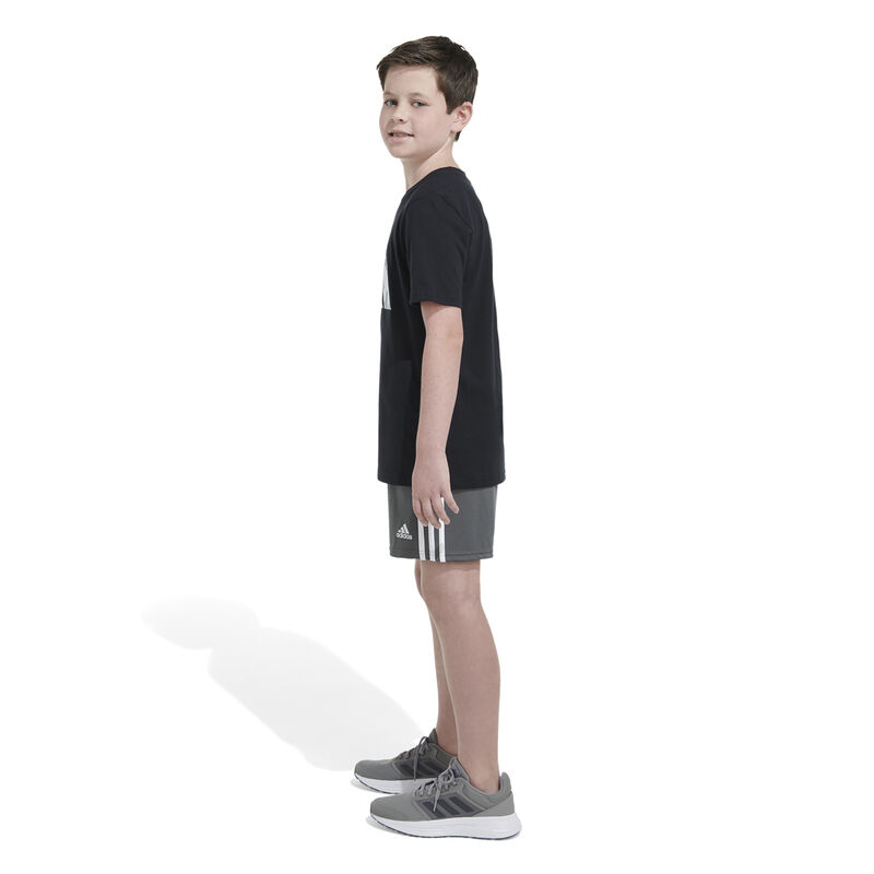 adidas Boys' Shorts Sleeve Camo Logo Tee image number 2