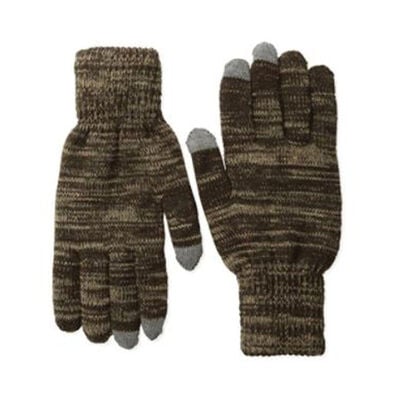 Quietwear Men's 2 Layer Knit Glove with Texting Fingers