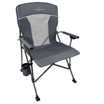 Black Sierra Alpha Ventback Hardarm Chair