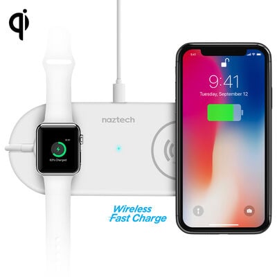 Naztech Power Pad Duo Qi Wireless Fast Charger White