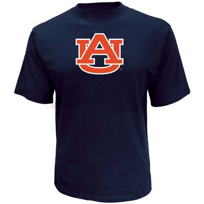 Knights Apparel Men's Auburn College Oversized Logo Short Sleeve T-Shirt