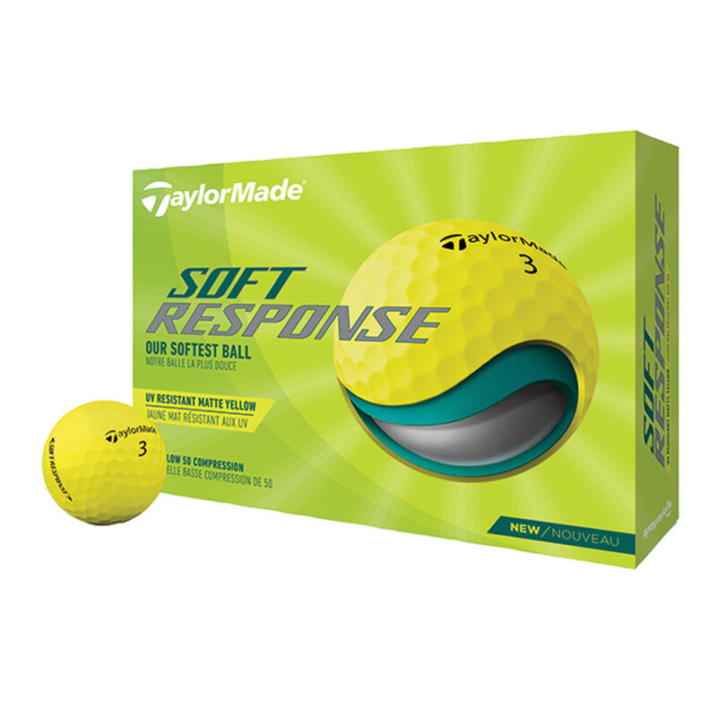 Taylormade Soft Response Yellow 12 Pack Golf Balls image number 0