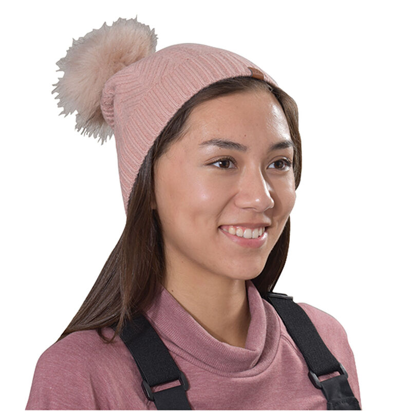 David & Young Women's Slinky Beanie with Faux Fur image number 1