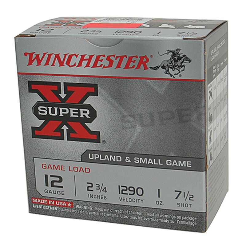 Winchester Super-X 12 GA 2.75 IN. 1290 FPS 1 Ounce 7.5 Round image number 0