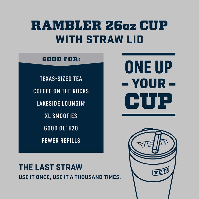 Yeti Rambler 26oz Cup with Straw Lid
