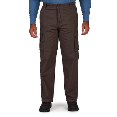 Smiths Workwear Men's Fleece Lined Straight Canvas Cargo Pants