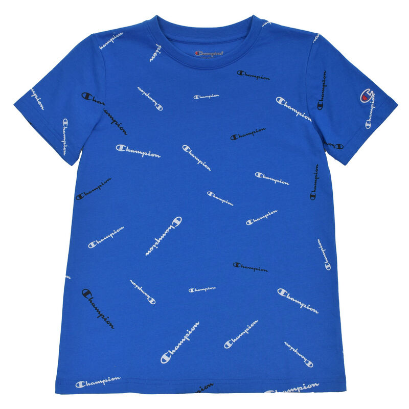 Champion Boys' All Over Print Toss Logo Short Sleeve Tee image number 0