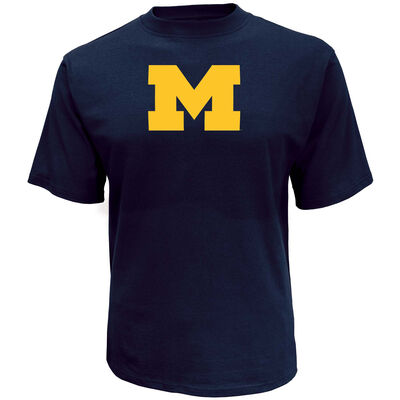 Knights Apparel Men's University of Michigan Oversized Logo Short Sleeve T-Shirt