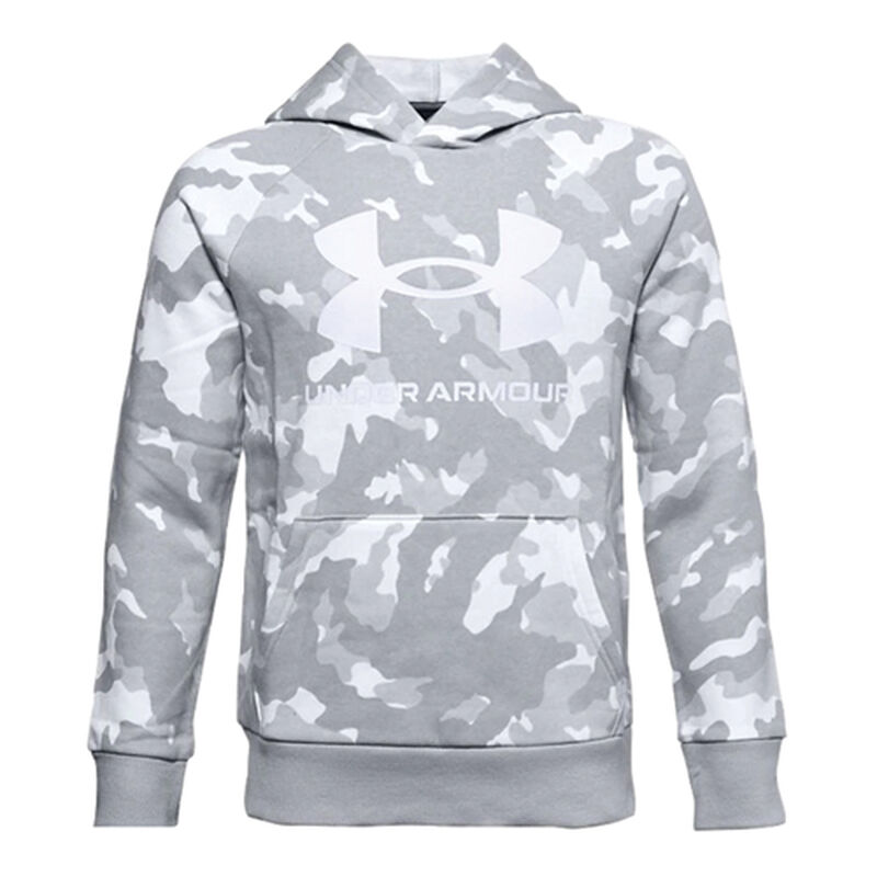Boys' Rival Fleece Printed Hoodie, Lt Gray,Dove Gray, large image number 0