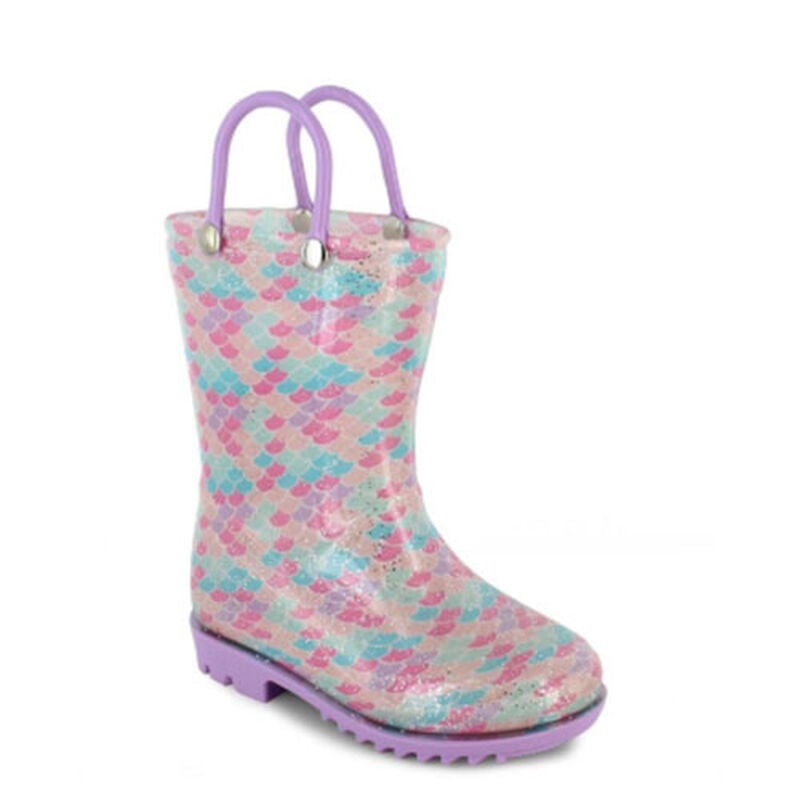 Girls' Mermaid Rain Boots, , large image number 0