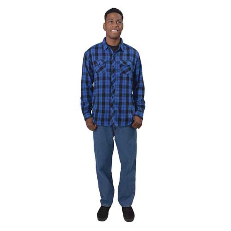 Full Blue Men's 5 Pocket Bonded Fleece Relaxed Fit Denim Jeans image number 1