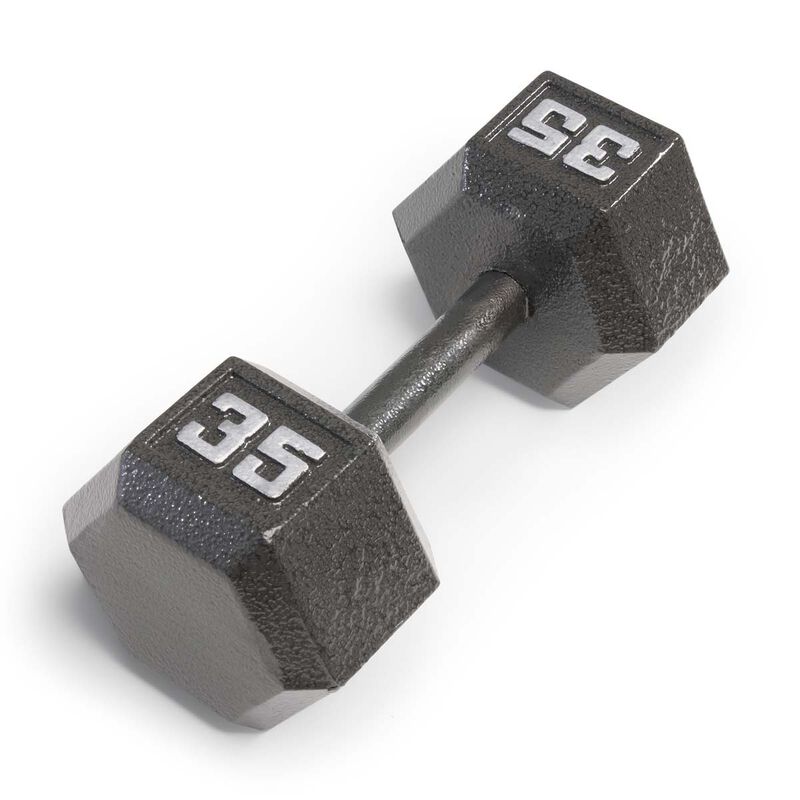 Marcy 35lb Cast Iron Hex Dumbbell image number 0