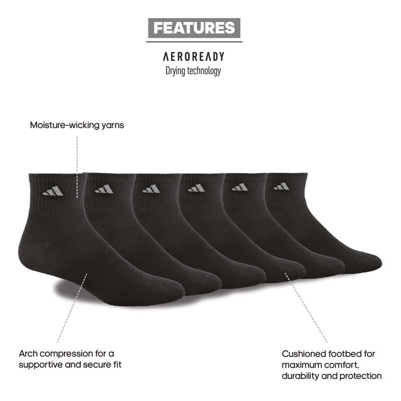 adidas 6-Pack Socks image number 2