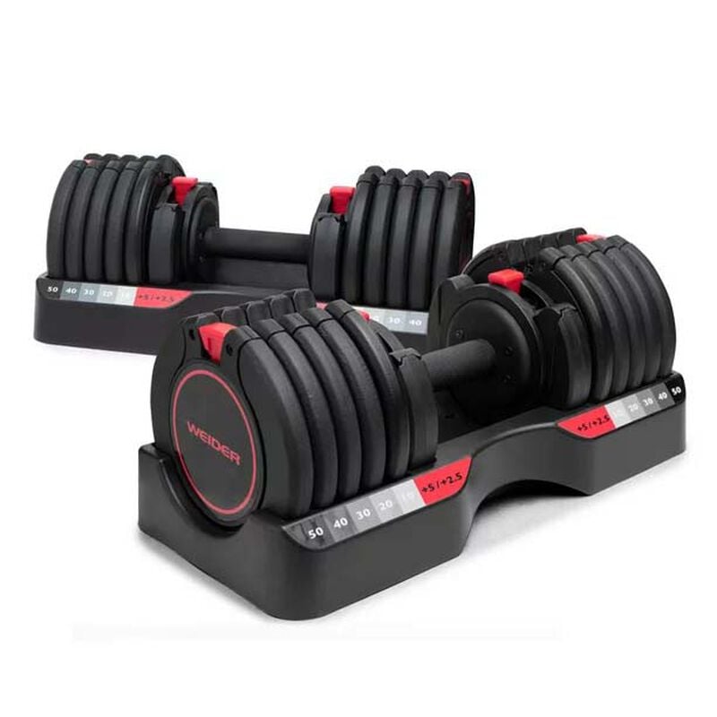 Weider 55lb Pair of Select-A-Weight Adjustable Dumbbells image number 0