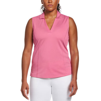 Jack Nicklaus Women's Airflux Solid Sleeveless Golf Polo Shirt