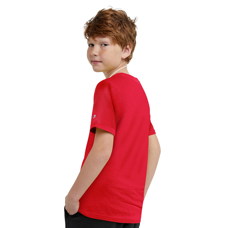 Champion Boys' Mesh Shorts Sleeve Tee with Graphic image number 1