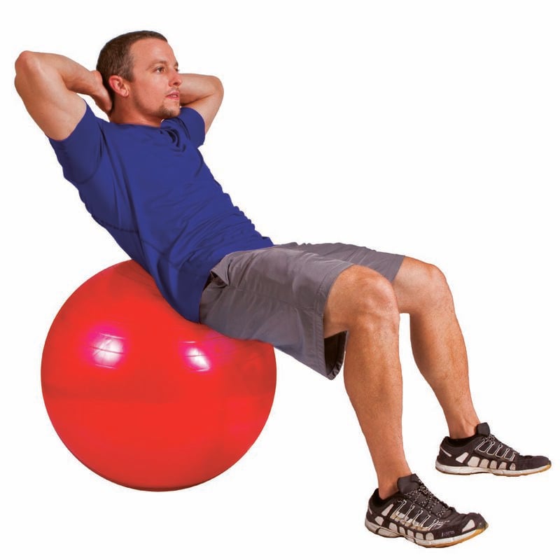 Go Fit 55cm 1000lb Capacity Exercise Ball with Pump & Training Poster image number 5