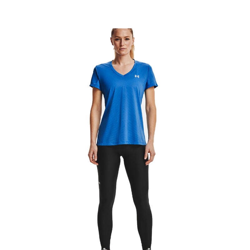 Under Armour Women's Tech Bubble Heather Short Sleeve V-Neck image number 0