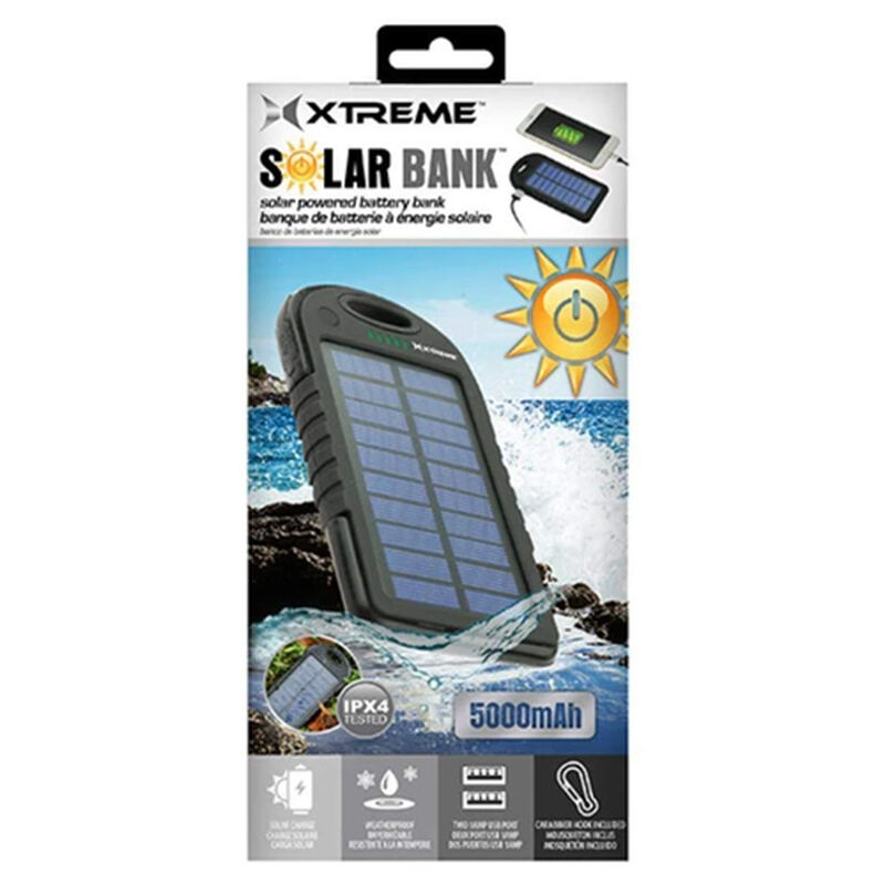 Xtreme Cables 5000mAh Ultra Slim Solar Battery Bank image number 0