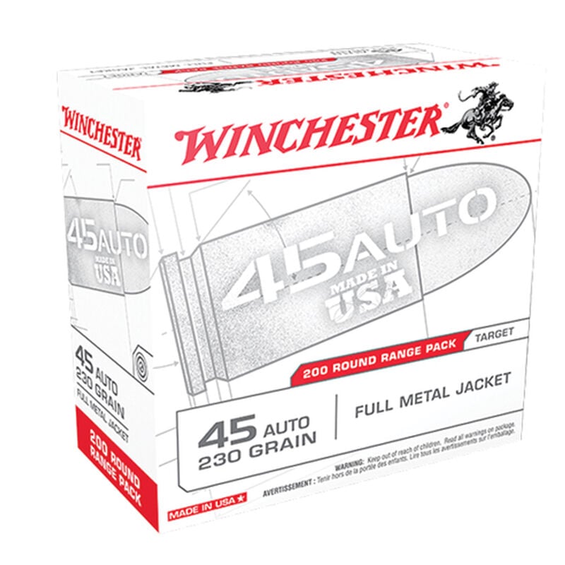 Winchester 45 ACP Range Pack 230gr, 200 Rounds image number 0