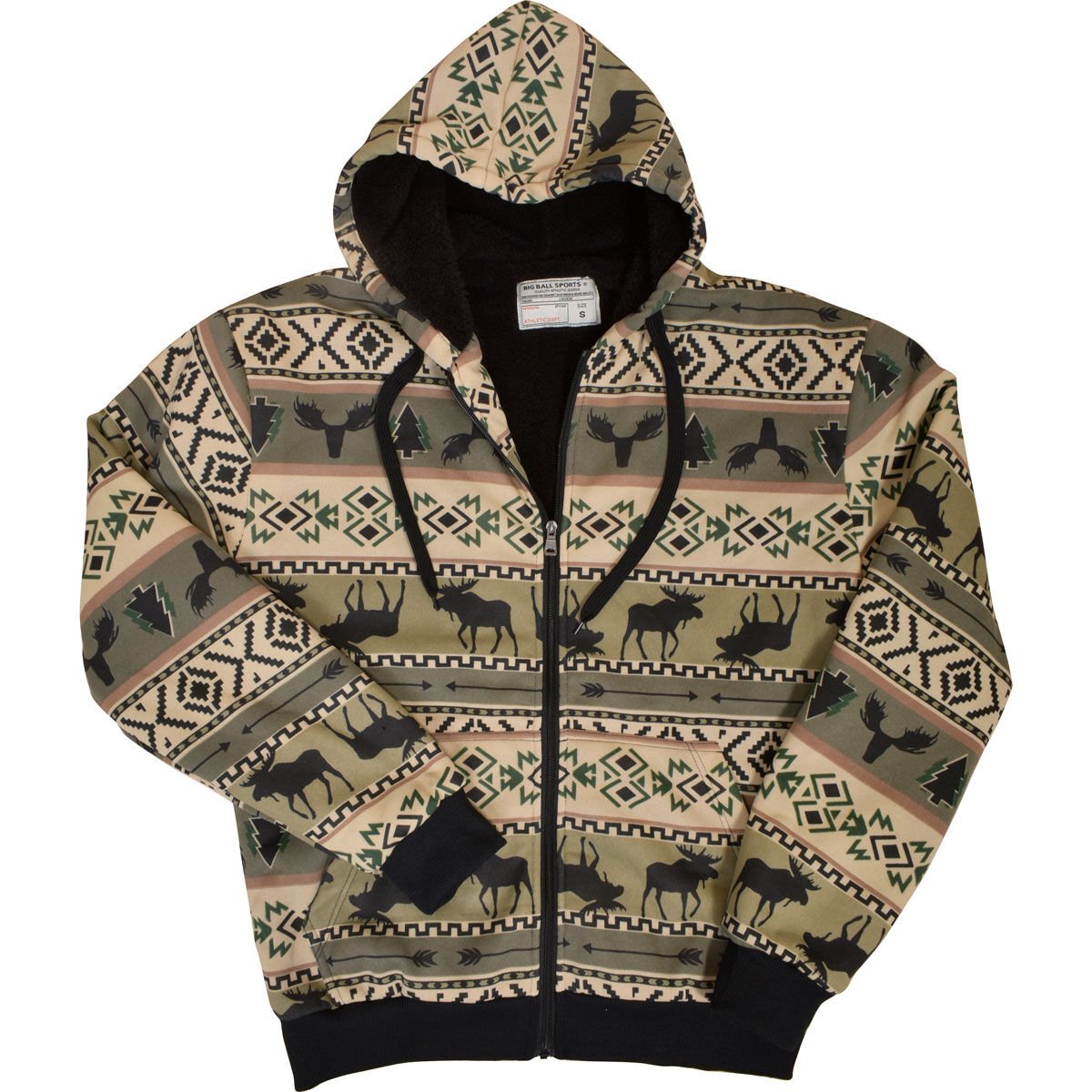Big ball sports sherpa lined hooded jacket hot sale