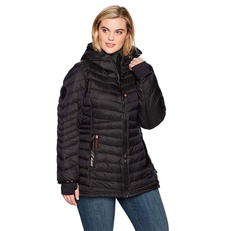 Canada Weather Gear Women's Plus Sizes 2-Pocket Hooded Puffer Jacket, , large image number 0