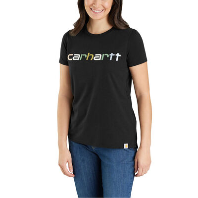 Carhartt Women's Relaxed Fit Lightweight Short-Sleeve Multi Color Logo Graphic T-Shirt