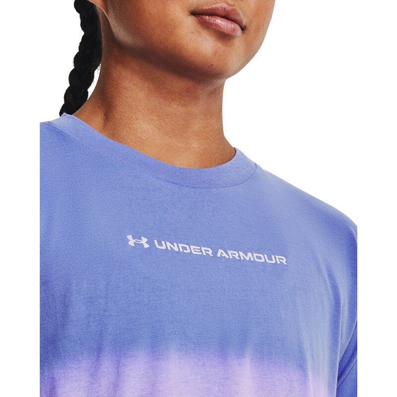 Under Armour Women's Branded Dip Dye Short Sleeve Crop Top image number 2