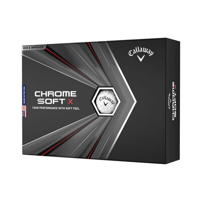 Callaway Golf Chrome Soft X LS White Golf Balls 12 Pack