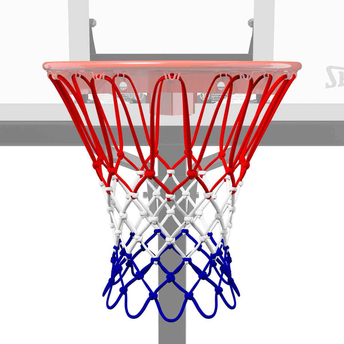 White & Blue Net For Basketball Ring Spalding Heavy Duty Red 