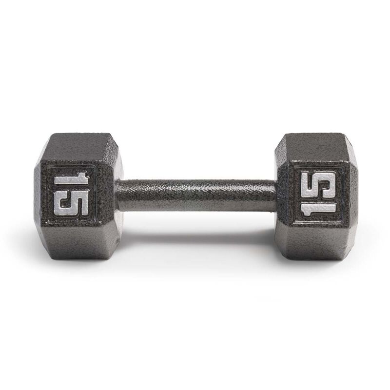 Marcy 15lb Cast Iron Hex Dumbbell image number 1