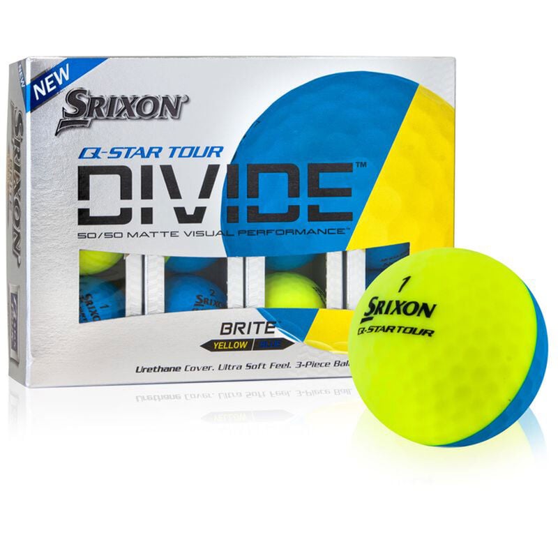 Srixon Q-Star Tour Divide Golf Balls Blue/Yellow image number 0