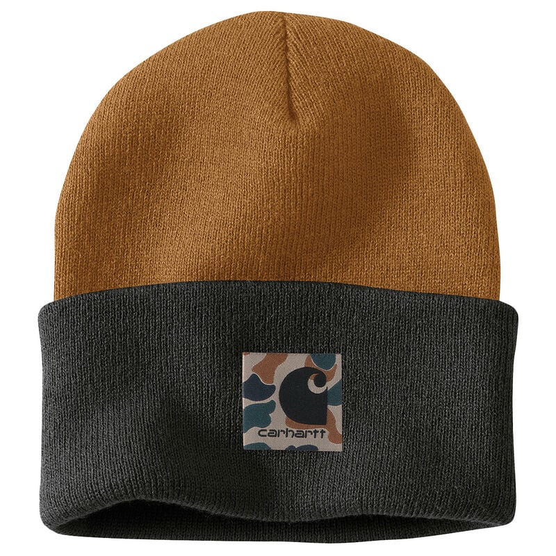 Carhartt Men's Knit Camo Patch Beanie image number 0